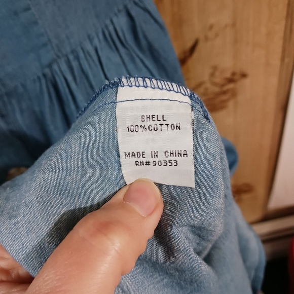 Rebellion Denim Jumper Pinafore Apron Midi Summer Dress - Picture 10 of 13